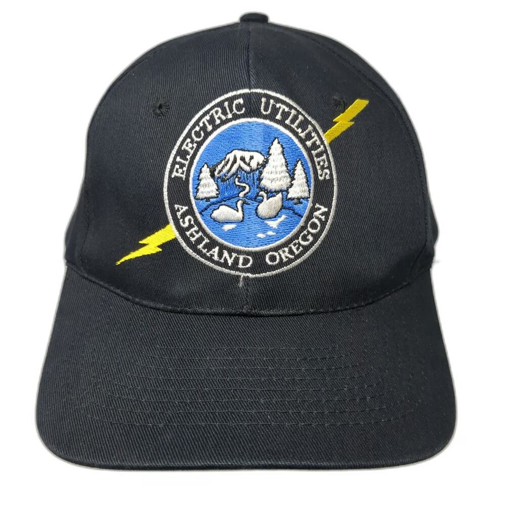 KC Snapback Black One Size Ashland Oregon Electric Utilities Lightning Bolt Hat